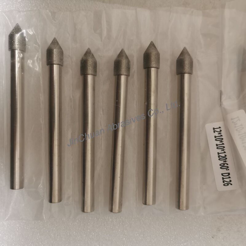 Custom-Made 12*10*10*120mm  45°-120° D126 Electroplated Grinding Bits For Cemented Carbide
