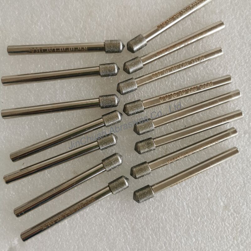 Custom-Made 8*6*10*70mm  120° D126 Electroplated Grinding Bits For Cemented Carbide