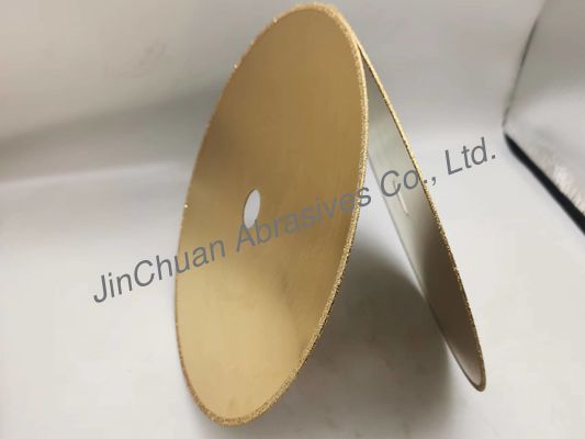 D50/60 ha placcato Diamond Grinding Cutting Wheel 0.8mm Basebody 210*20*2mm
