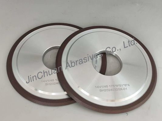 Ruote di gres di diamanti a legame con la resina 14v1, diametro 175, angolo 45