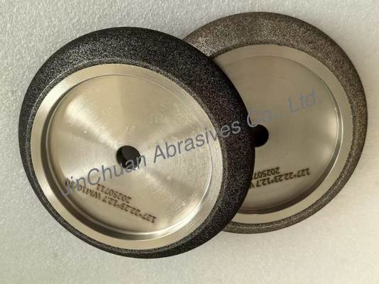 Mola CBN cilindrica con base in acciaio per affilatura lame per seghe a nastro, colore ambra