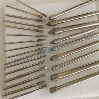 Punte di rettifica elettroformate 12*10*10*120mm su misura 45°-120° D126 per carburo cementato