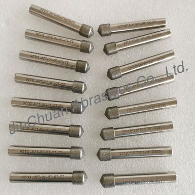 Punte per rettifica diamantate galvanizzate D126 a 120° su misura per carburo cementato