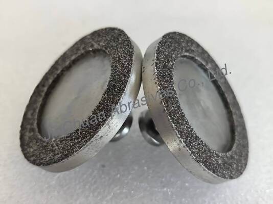 Testina di levigatura CBN galvanizzata personalizzata da 50 mm di diametro, grana B252, per metalli ad alta durezza