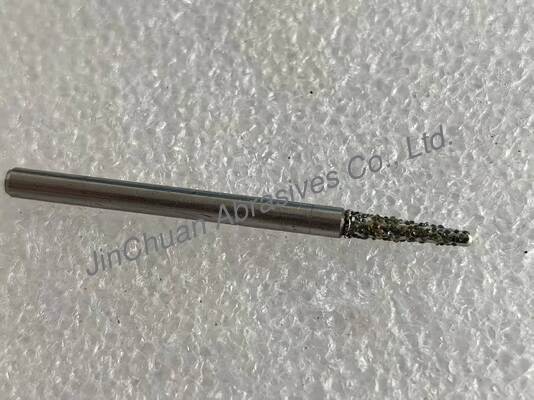 Punte per rettifica diamantate galvanizzate con corpo in acciaio, numero di grana D30/35, R1*3*10*45*3