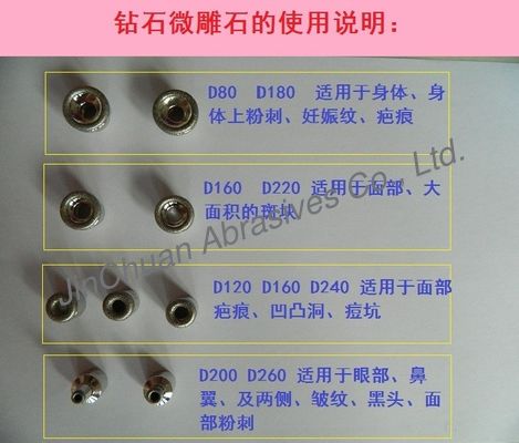 Archivio del diamante di massaggio miniatura del diamante dell'acciaio inossidabile piccolo per bellezza della pelle